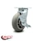 Service Caster 6 Inch Thermoplastic Rubber Swivel Caster with Roller Bearing and Brake SCC SCC-30CS620-TPRRD-TLB - alternate 5
